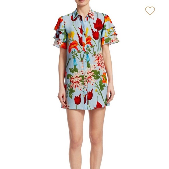 Alice + Olivia Dresses & Skirts - NWT Alice and Olivia Floral Shirt Dress